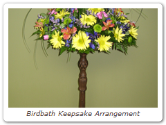 Birdbath Keepsake Arrangement