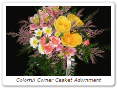 Colorful Corner Casket Adornment