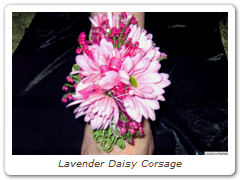 Lavender Daisy Corsage