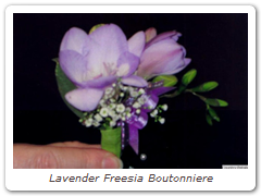 Lavender Freesia Boutonniere