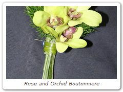 Rose and Orchid Boutonniere